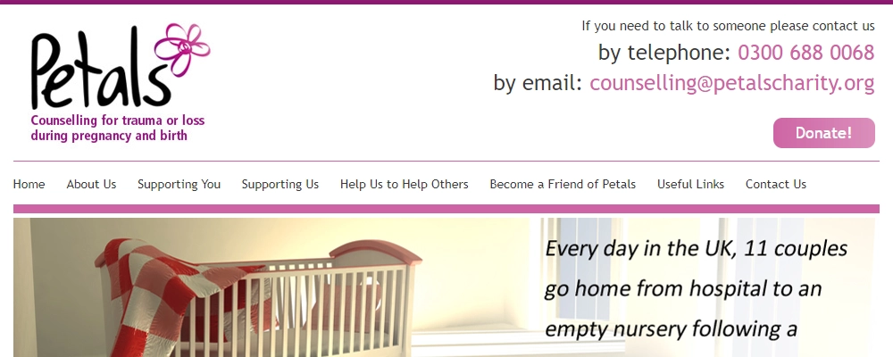 Petals Charity - Pregnancy Expectations Trauma and Loss Society